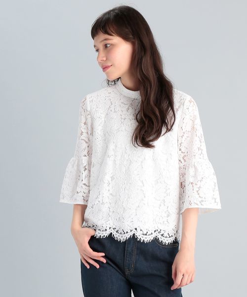 Rope Picnic ロペピクニック の フレアスリーブレースブラウス シャツ ブラウス Wear