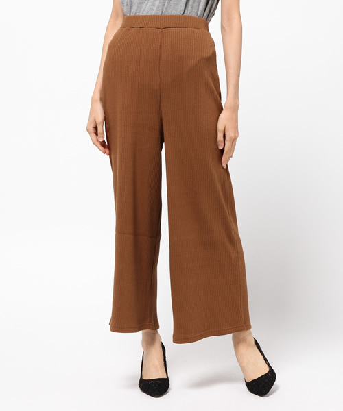 SLY（スライ）の「RIB LONG PT（その他パンツ・レディース・ネイビー/トップグレー/ブラック/ダークグリーン/ブラウン・1/2）」の16枚目の写真