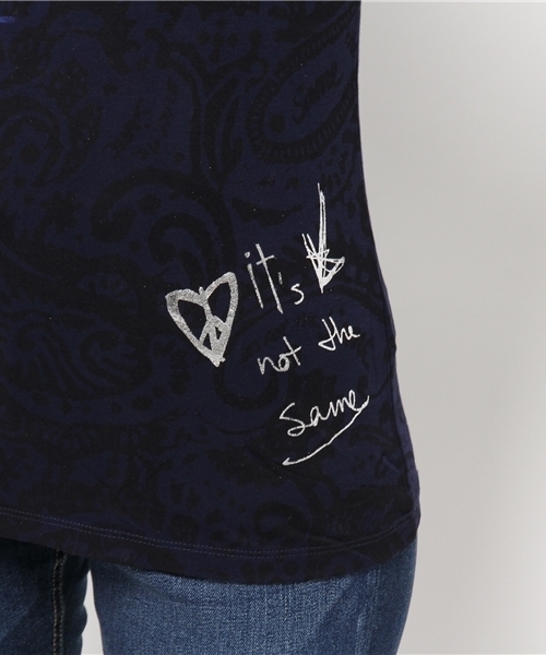 Desigual（デシグアル）の「「Desigual/デシグアル」カットソー（Tシャツ/カットソー・レディース・ブルー/ブラウン・X-LARGE/SMALL/MEDIUM/X-SMALL/LARGE）」の3枚目の写真