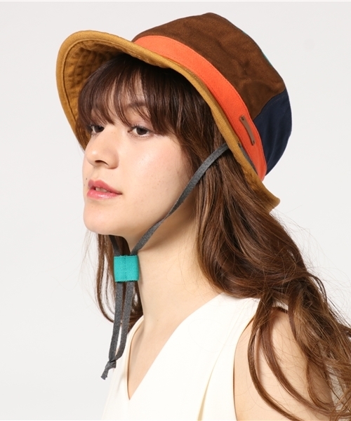 チチカカ（チチカカ）の「クレイジーパターンサファリハット（ハット・レディース・ベージュ/ネイビー・FREE）」の6枚目の写真