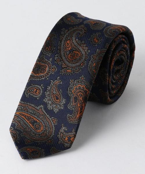 green label relaxing(グリーンレーベルリラクシング)の「SILK AME/STYLE 7.0 PSLY ネクタイ ◆(ネクタイ・メンズ・グレー/ネイビー・FREE)」の2枚目の写真