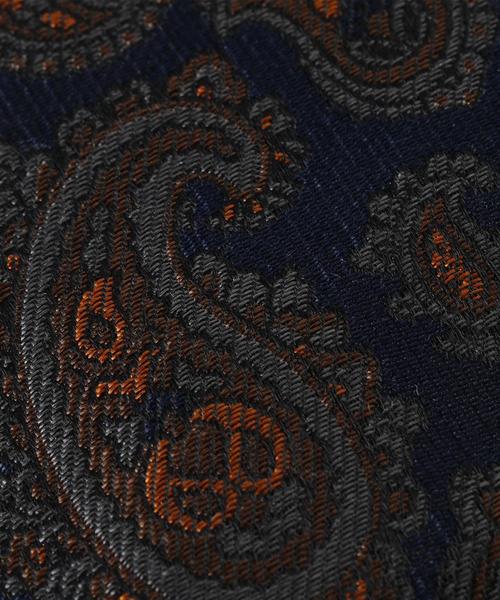 green label relaxing(グリーンレーベルリラクシング)の「SILK AME/STYLE 7.0 PSLY ネクタイ ◆(ネクタイ・メンズ・グレー/ネイビー・FREE)」の4枚目の写真