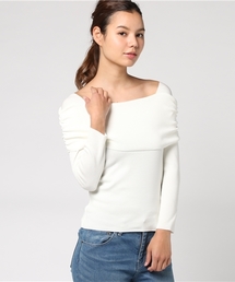 SWINGLE | ダブルオフショル風ニットプルオーバー(ニット/セーター)