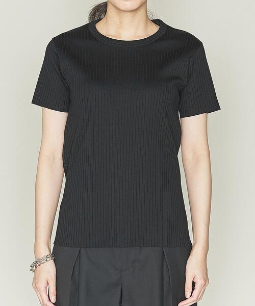 ASTRAET(アストラット)の「<ASTRAET(アストラット)>リブ ショートスリーブ プルオーバー◇(Tシャツ/カットソー・レディース・ホワイト/ブラック/オリーブ/ブラウン/ライラック/ダークブラウン・FREE)」の13枚目の写真