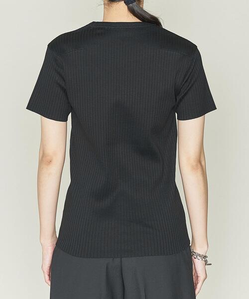 ASTRAET(アストラット)の「<ASTRAET(アストラット)>リブ ショートスリーブ プルオーバー◇(Tシャツ/カットソー・レディース・ホワイト/ブラック/オリーブ/ブラウン/ライラック/ダークブラウン・FREE)」の15枚目の写真