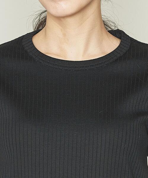 ASTRAET(アストラット)の「<ASTRAET(アストラット)>リブ ショートスリーブ プルオーバー◇(Tシャツ/カットソー・レディース・ホワイト/ブラック/オリーブ/ブラウン/ライラック/ダークブラウン・FREE)」の16枚目の写真