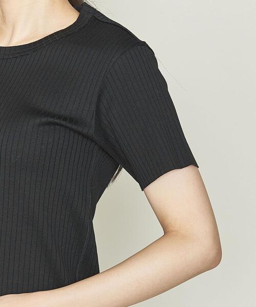 ASTRAET(アストラット)の「<ASTRAET(アストラット)>リブ ショートスリーブ プルオーバー◇(Tシャツ/カットソー・レディース・ホワイト/ブラック/オリーブ/ブラウン/ライラック/ダークブラウン・FREE)」の17枚目の写真