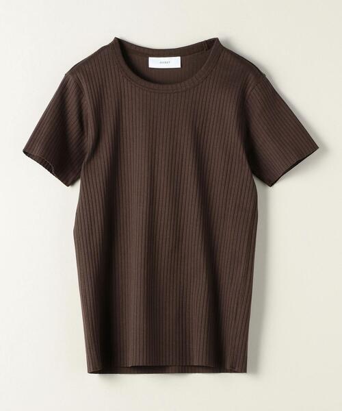ASTRAET(アストラット)の「<ASTRAET(アストラット)>リブ ショートスリーブ プルオーバー◇(Tシャツ/カットソー・レディース・ホワイト/ブラック/オリーブ/ブラウン/ライラック/ダークブラウン・FREE)」の21枚目の写真