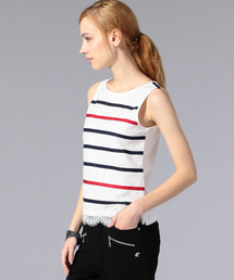 LOVELESS | 【LOVELESS】WOMENS ボーダーレースタンクトップ(タンクトップ)