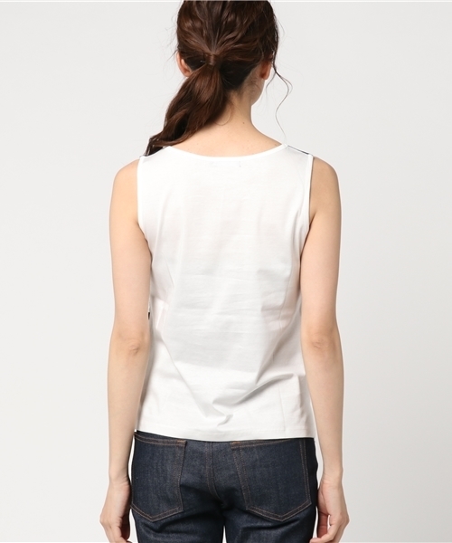 LOVELESS（ラブレス）の「【LOVELESS】WOMENS ボーダーレースタンクトップ（タンクトップ・レディース・ホワイト/ベージュ/ブラック・34/36）」の6枚目の写真