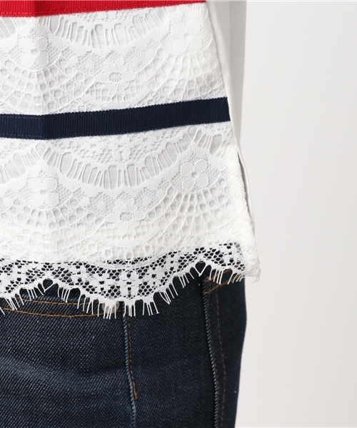 LOVELESS（ラブレス）の「【LOVELESS】WOMENS ボーダーレースタンクトップ（タンクトップ・レディース・ホワイト/ベージュ/ブラック・34/36）」の9枚目の写真