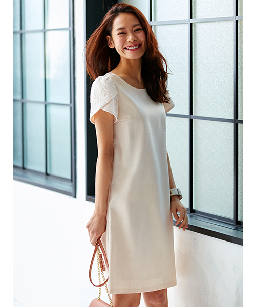 Fabia ファビア の 袖レースワンピース ワンピース Wear