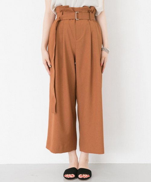 URBAN RESEARCH（アーバンリサーチ）の「ウエストベルトワイドタックパンツ（その他パンツ・レディース・アイボリー/ブラック/ブラウン・36/38）」の10枚目の写真