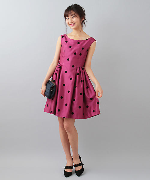 31 Sons De Mode トランテアン ソン ドゥ モード の ドットフロッキーフィット フレアワンピース ワンピース Wear