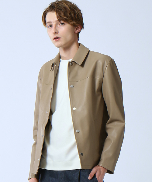 ABAHOUSE（アバハウス）の「ゴートレザーコーチジャケット（ブルゾン・メンズ・モカ/ブラック・48/46）」の12枚目の写真