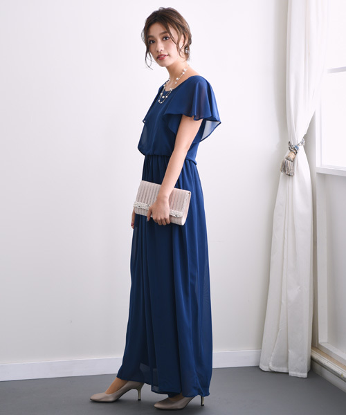 ワイドパンツの オールインワン 結婚式 お呼ばれ パーティー