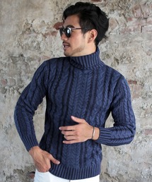 THE CASUAL | 5GGアクリルフィッシャーマンケーブルタートルネックニット(ニット/セーター)