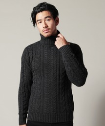 THE CASUAL | 5GGアクリルフィッシャーマンケーブルタートルネックニット(ニット/セーター)