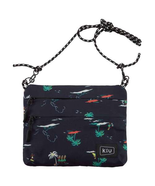 KiU（キウ）の「ウォータープルーフサコッシュWジッパー【1】（ショルダーバッグ・レディース・ブルー系その他/ブラック系その他2/サンドベージュ/インディゴブルー/グリーン/グレー系カモフラージュ・FREE）」の12枚目の写真