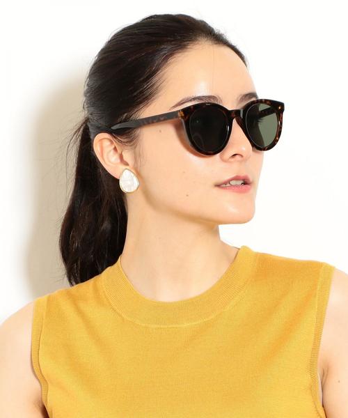 green label relaxing（グリーンレーベルリラクシング）の「KFC ボスリントンフラットカラーレンズメガネ ◆（サングラス・レディース・ブラウン・FREE）」の9枚目の写真