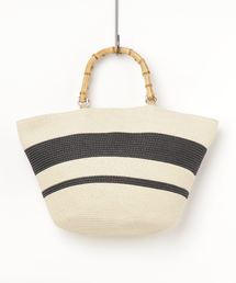 VENCEEXCHANGE | 雑材バンブーハンドルトート(かごバッグ)