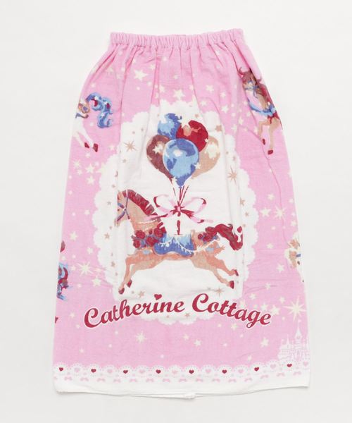 Catherine Cottage(キャサリンコテージ)の「ラップタオル 80cm(スイムグッズ・キッズ・パープル/ピンク/ブルー/サックスブルー/ベージュ/ブルー系3/ピンク系3/ライラック/ブルー系4・FREE)」の8枚目の写真