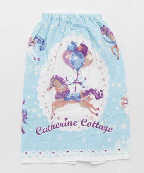 Catherine Cottage(キャサリンコテージ)の「ラップタオル 80cm(スイムグッズ・キッズ・パープル/ピンク/ブルー/サックスブルー/ベージュ/ブルー系3/ピンク系3/ライラック/ブルー系4・FREE)」の3枚目の写真