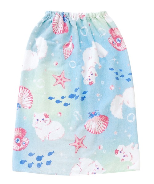 Catherine Cottage(キャサリンコテージ)の「ラップタオル 80cm(スイムグッズ・キッズ・パープル/ピンク/ブルー/サックスブルー/ベージュ/ブルー系3/ピンク系3/ライラック/ブルー系4・FREE)」の4枚目の写真