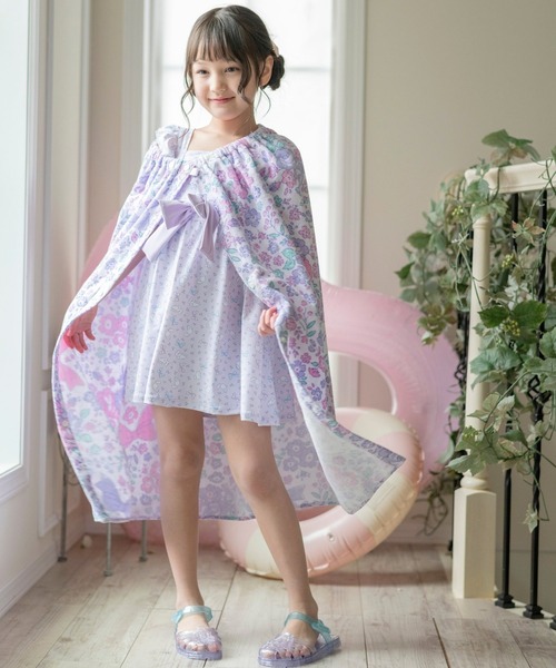 Catherine Cottage(キャサリンコテージ)の「ラップタオル 80cm(スイムグッズ・キッズ・パープル/ピンク/ブルー/サックスブルー/ベージュ/ブルー系3/ピンク系3/ライラック/ブルー系4・FREE)」の17枚目の写真