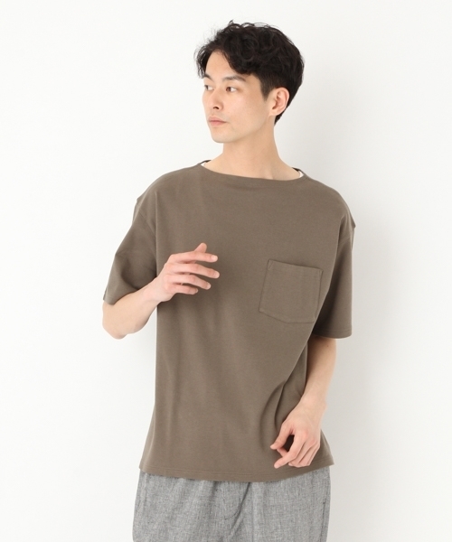 niko and...（ニコアンド）の「ワイドボートネックTシャツ【niko and ...】（Tシャツ/カットソー・メンズ・ホワイト/カーキ/グリーン/ネイビー・MEDIUM/LARGE）」の3枚目の写真