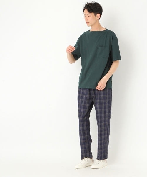 niko and...（ニコアンド）の「ワイドボートネックTシャツ【niko and ...】（Tシャツ/カットソー・メンズ・ホワイト/カーキ/グリーン/ネイビー・MEDIUM/LARGE）」の12枚目の写真