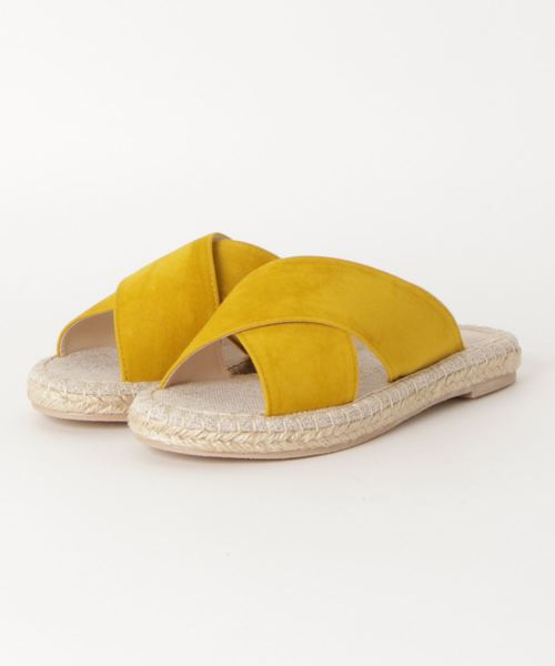 minia（ミニア）の「クロス エスパドリーユ スリッパサンダル [ minia ]（サンダル・レディース・ブラック/ピンク/ターコイズブルー/シルバー/ブラウン/イエロー・S/M/L/LL）」の4枚目の写真