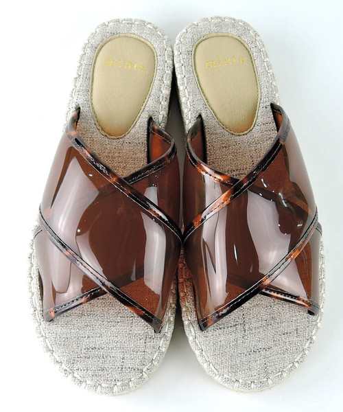 minia（ミニア）の「クロス エスパドリーユ スリッパサンダル [ minia ]（サンダル・レディース・ブラック/ピンク/ターコイズブルー/シルバー/ブラウン/イエロー・S/M/L/LL）」の11枚目の写真