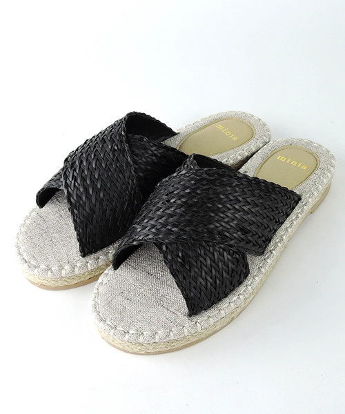 minia（ミニア）の「クロス エスパドリーユ スリッパサンダル [ minia ]（サンダル・レディース・ブラック/ピンク/ターコイズブルー/シルバー/ブラウン/イエロー・S/M/L/LL）」の21枚目の写真