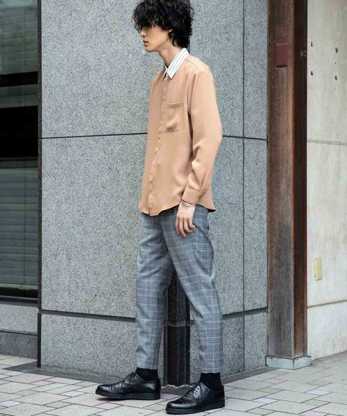 STUDIOUS(ステュディオス)の「【STUDIOUS】ドレープフライフロントクレリックシャツ(シャツ/ブラウス・メンズ・ベージュ/ネイビー/アイボリー・1/2/3)」の12枚目の写真