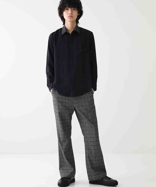 STUDIOUS(ステュディオス)の「【STUDIOUS】ドレープフライフロントクレリックシャツ(シャツ/ブラウス・メンズ・ベージュ/ネイビー/アイボリー・1/2/3)」の15枚目の写真