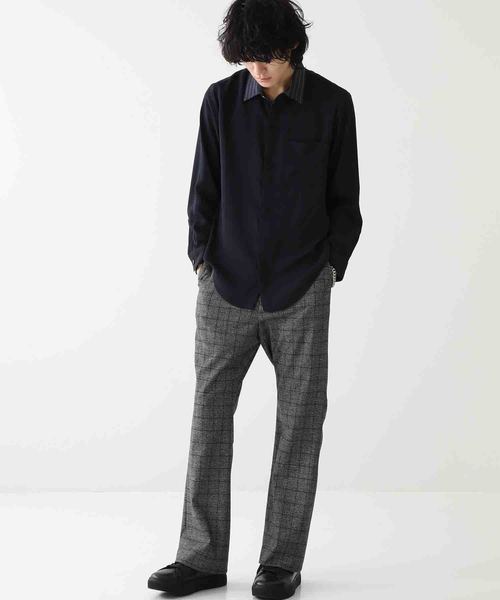 STUDIOUS(ステュディオス)の「【STUDIOUS】ドレープフライフロントクレリックシャツ(シャツ/ブラウス・メンズ・ベージュ/ネイビー/アイボリー・1/2/3)」の16枚目の写真