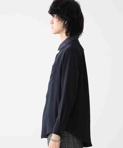 STUDIOUS(ステュディオス)の「【STUDIOUS】ドレープフライフロントクレリックシャツ(シャツ/ブラウス・メンズ・ベージュ/ネイビー/アイボリー・1/2/3)」の22枚目の写真
