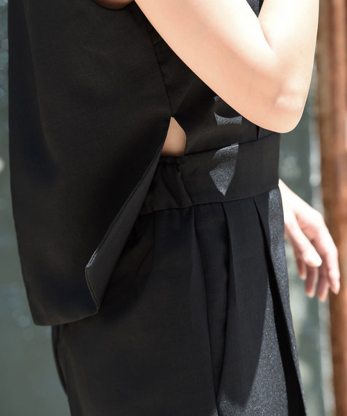 amorous insense（アモラスインセンス）の「センタープレスオールインワン（つなぎ/オールインワン・レディース・ブラック/ベージュ・MEDIUM）」の11枚目の写真