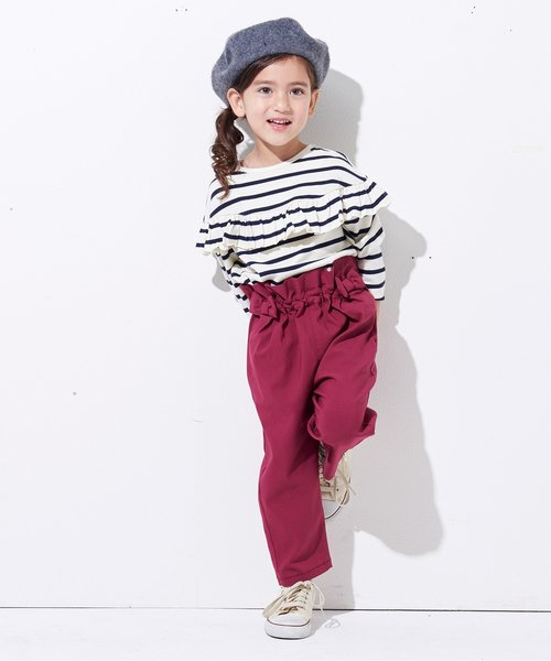 BREEZE（ブリーズ）の「リボン付きテーパードパンツ 9分丈（その他パンツ・キッズ・エンジ/カーキ/ブルー・90/100/110/120/80/130/140）」の8枚目の写真