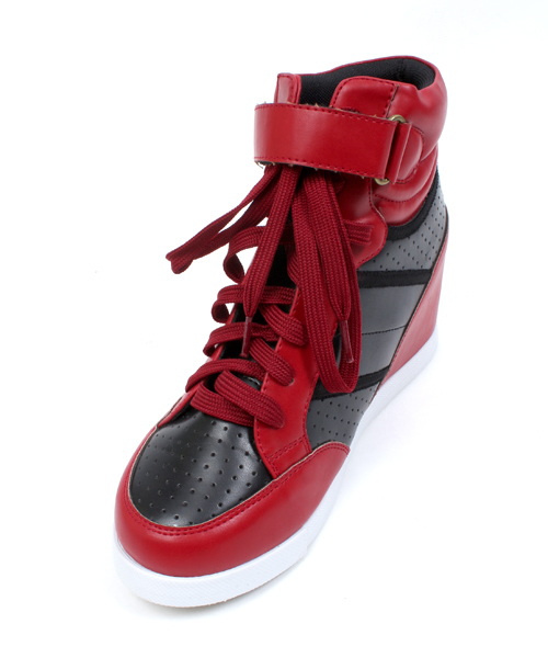 WEGO（ウィゴー）の「WEGO/インヒールスニーカー（スニーカー・レディース・ホワイト/レッド/サックスブルー/ピンク・23.5/24.5）」の7枚目の写真