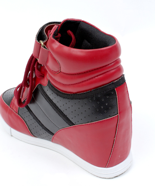 WEGO（ウィゴー）の「WEGO/インヒールスニーカー（スニーカー・レディース・ホワイト/レッド/サックスブルー/ピンク・23.5/24.5）」の9枚目の写真