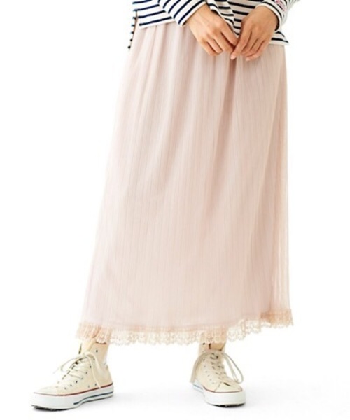 flower（フラワー）の「ミッドナイトチュールスカート（スカート・レディース・ブラウン/ピンク・FREE）」の2枚目の写真