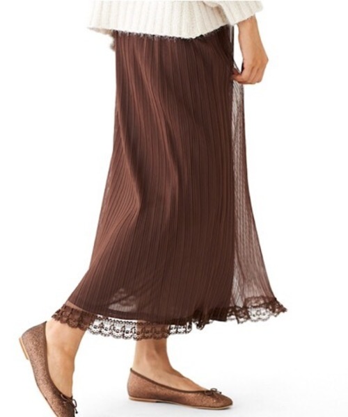 flower（フラワー）の「ミッドナイトチュールスカート（スカート・レディース・ブラウン/ピンク・FREE）」の17枚目の写真