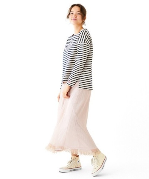 flower（フラワー）の「ミッドナイトチュールスカート（スカート・レディース・ブラウン/ピンク・FREE）」の13枚目の写真