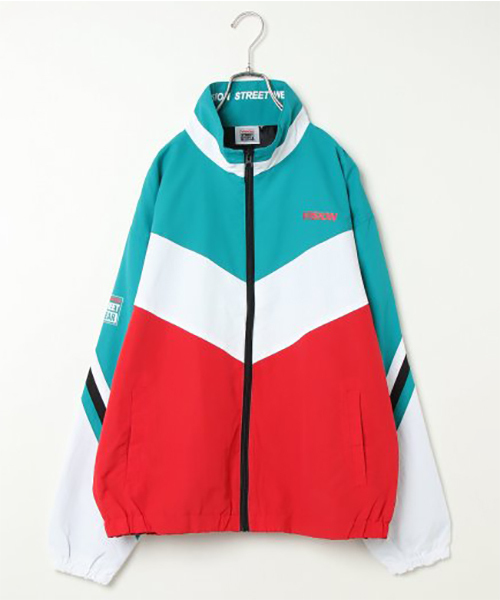 VISION STREET WEAR（ヴィジョンストリートウェア）の「VISION ナイロントラックジャケット（ブルゾン・メンズ・ブラック/ライトグリーン/その他35・M/L/LL）」の3枚目の写真