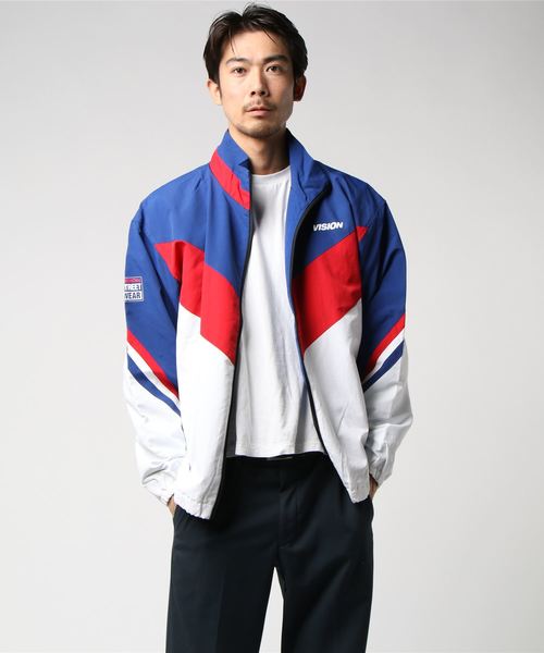 VISION STREET WEAR（ヴィジョンストリートウェア）の「VISION ナイロントラックジャケット（ブルゾン・メンズ・ブラック/ライトグリーン/その他35・M/L/LL）」の11枚目の写真