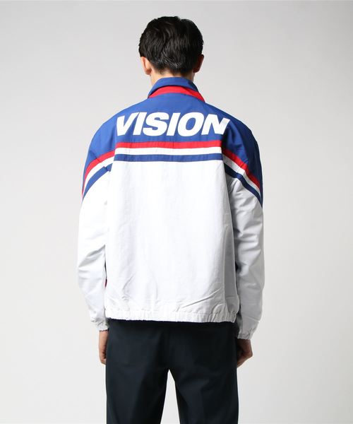 VISION STREET WEAR（ヴィジョンストリートウェア）の「VISION ナイロントラックジャケット（ブルゾン・メンズ・ブラック/ライトグリーン/その他35・M/L/LL）」の5枚目の写真