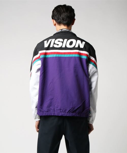VISION STREET WEAR（ヴィジョンストリートウェア）の「VISION ナイロントラックジャケット（ブルゾン・メンズ・ブラック/ライトグリーン/その他35・M/L/LL）」の7枚目の写真