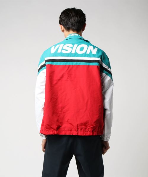 VISION STREET WEAR（ヴィジョンストリートウェア）の「VISION ナイロントラックジャケット（ブルゾン・メンズ・ブラック/ライトグリーン/その他35・M/L/LL）」の8枚目の写真